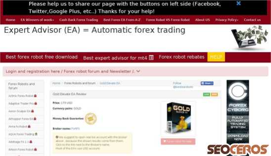 bestearobots.com/EN/Gold-Elevate-EA desktop náhľad obrázku