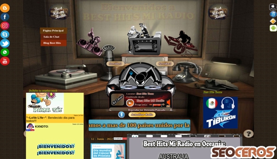 besthitsmiradio.com desktop vista previa