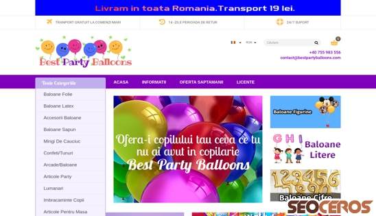 bestpartyballoons.com desktop náhled obrázku