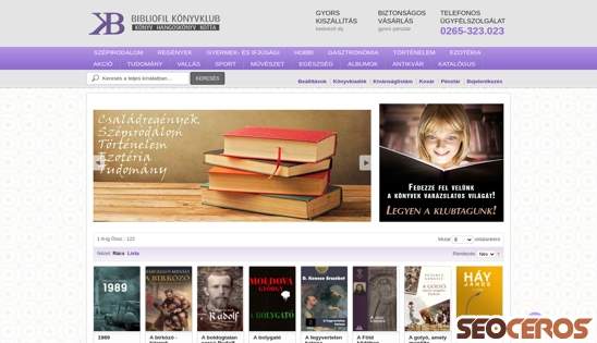 bibliofilkonyvklub.com desktop náhled obrázku