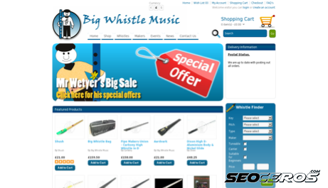bigwhistle.co.uk desktop előnézeti kép
