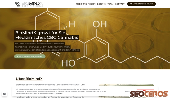 biomindx.de desktop förhandsvisning