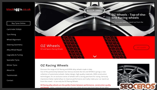 blackboots.co.uk/oz-racing-wheels desktop anteprima