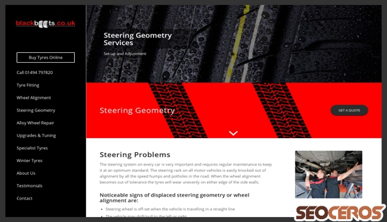 blackboots.co.uk/steering-geometry desktop náhled obrázku
