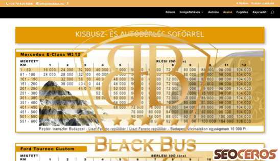 blackbus.hu/araink desktop Vorschau