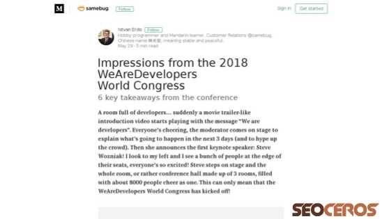 blog.samebug.io/impressions-of-the-2018-wearedevelopers-world-congress-89dea5ff7560 desktop obraz podglądowy