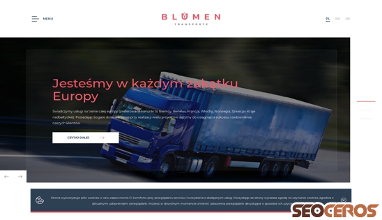 blumentransporte.pl desktop förhandsvisning
