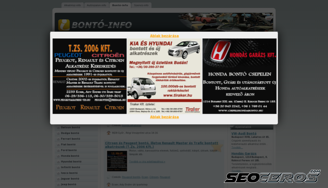 bonto-info.hu desktop náhľad obrázku