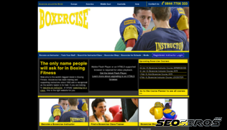 boxercise.co.uk desktop prikaz slike