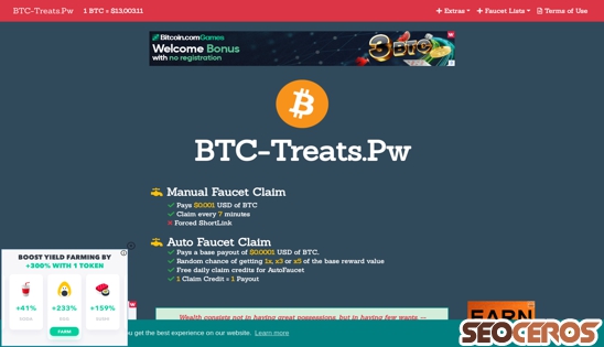 btc-treats.pw desktop náhled obrázku