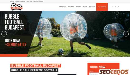 bubble-football-budapest.com desktop vista previa