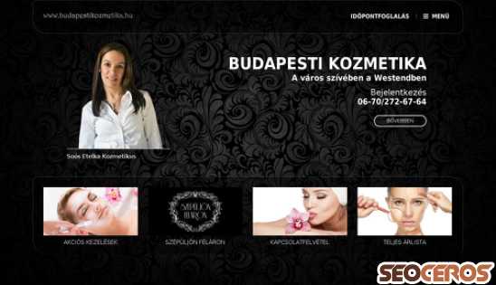 budapestikozmetika.hu desktop náhľad obrázku