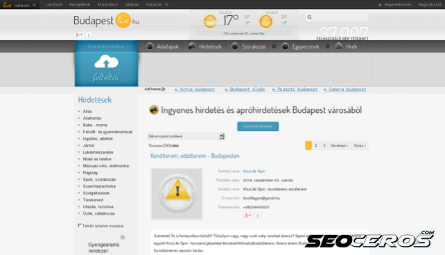 budapestlive.hu desktop előnézeti kép