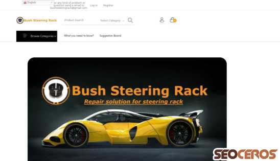 bushsteeringrack.com desktop preview