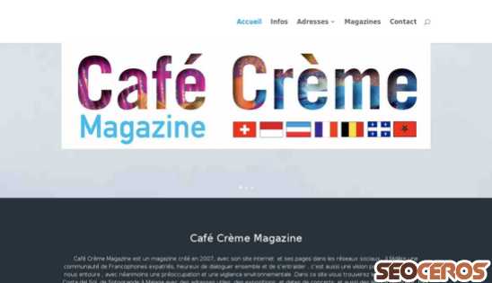 cafecrememagazine.com desktop preview