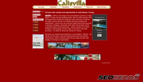 calisvilla.co.uk desktop preview