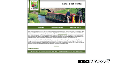 canalboatrental.co.uk desktop preview
