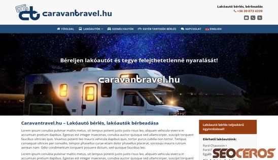 caravantravel.hu desktop preview