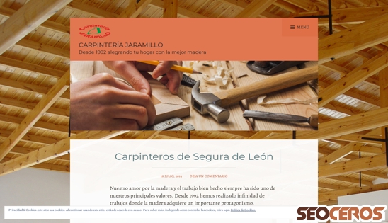 carpinteriajaramillo.wordpress.com desktop förhandsvisning