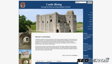 castlerising.co.uk desktop náhled obrázku