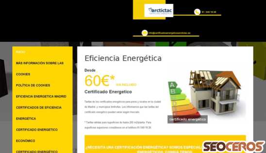 certificadosenergeticosarctictac.es/arctictac desktop obraz podglądowy