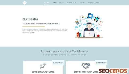certiforma.fr desktop förhandsvisning