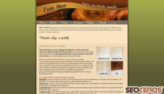 cestadreva.cz/page/obchod/prirodni-oleje-na-drevo desktop 미리보기