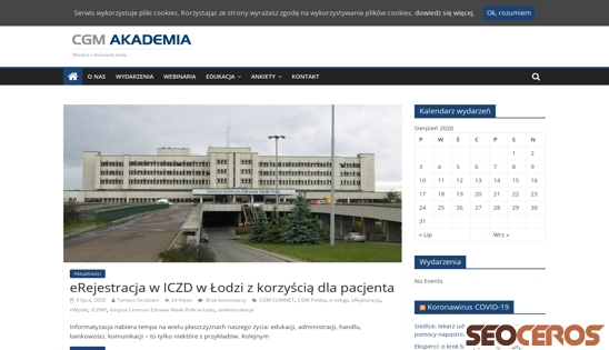 cgmakademia.pl desktop förhandsvisning