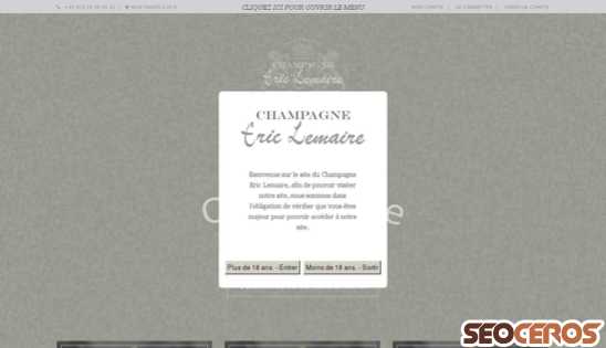 champagneericlemaire.com desktop preview