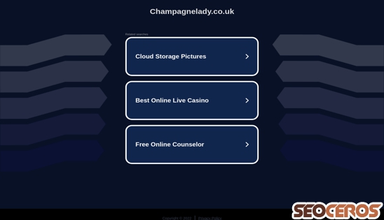 champagnelady.co.uk desktop preview