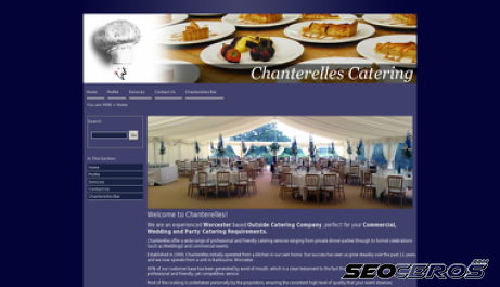 chanterelles.co.uk desktop előnézeti kép