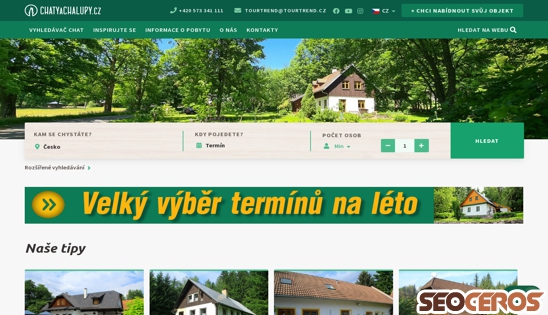 chatyachalupy.cz desktop förhandsvisning