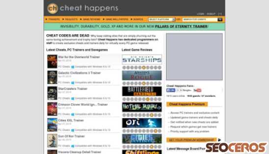 cheathappens.com desktop előnézeti kép
