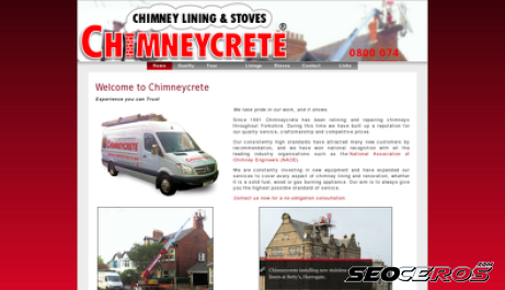 chimneycrete.co.uk desktop vista previa