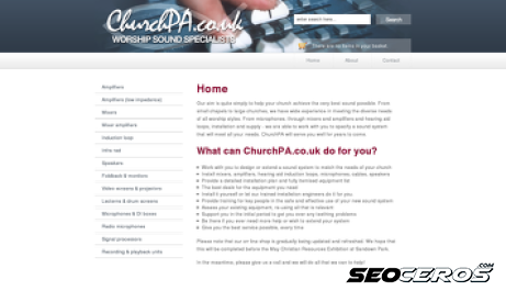 churchpa.co.uk desktop previzualizare