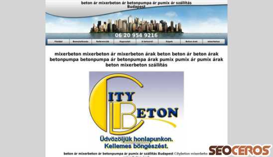 citybeton.hu desktop Vista previa