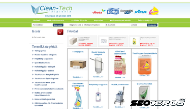 clean-techshop.hu desktop náhľad obrázku