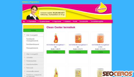 cleancenter.hu desktop förhandsvisning
