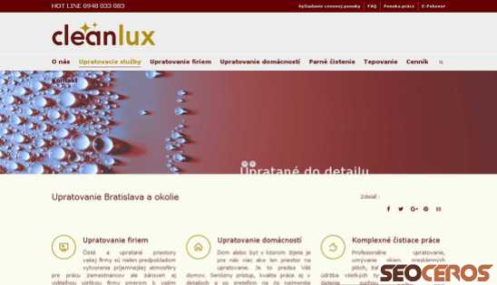 cleanlux.sk desktop previzualizare
