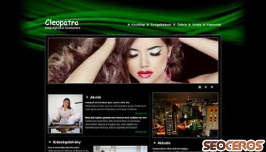 cleopatraszalon.hu desktop preview
