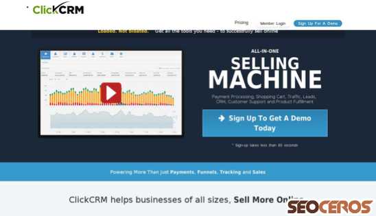 clickcrm.com desktop förhandsvisning
