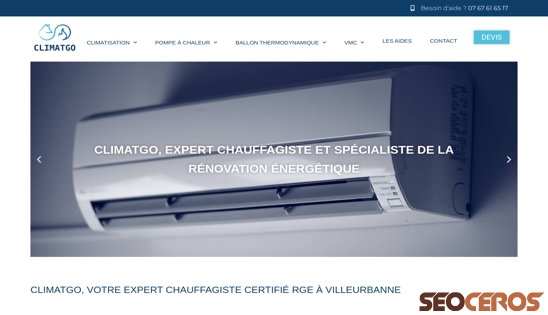 climatgo.fr desktop förhandsvisning