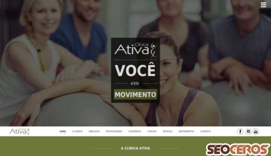 clinicaativa.com.br desktop Vista previa