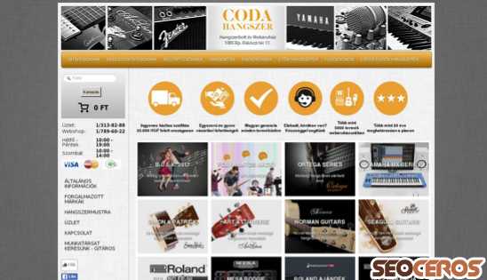 codahangszer.hu desktop náhľad obrázku