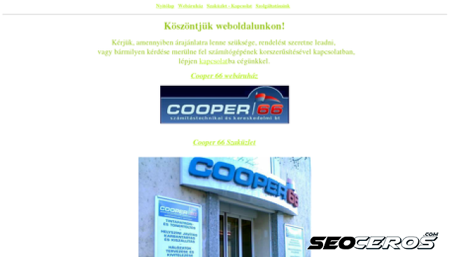 cooper66.hu desktop előnézeti kép