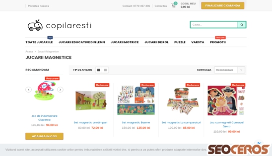 copilaresti.ro/collections/jucarii-magnetice desktop preview
