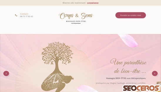 corpsetsens.fr desktop prikaz slike