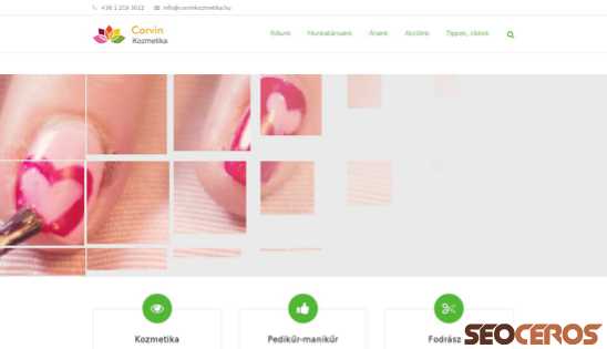 corvinkozmetika.hu desktop náhled obrázku
