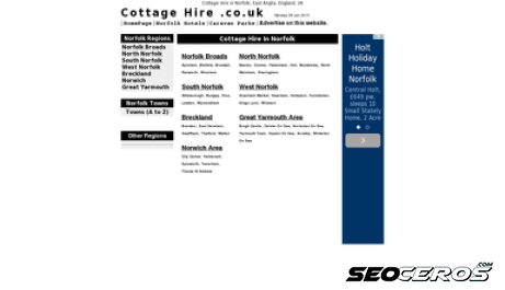 cottagehire.co.uk desktop anteprima