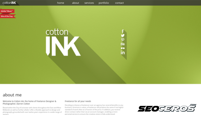 cotton-ink.co.uk desktop obraz podglądowy